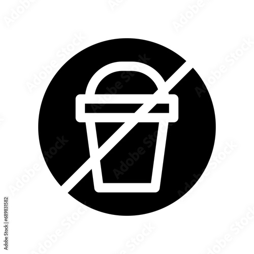 no plastic glyph icon