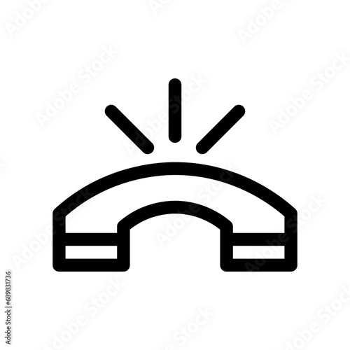 phone ringing line icon