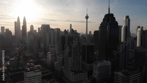 Photography Aerial view of the capital of Malaysia