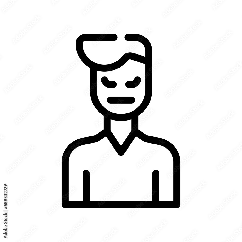 anger line icon anger line icon