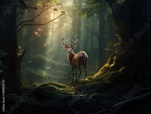 deer in the woods