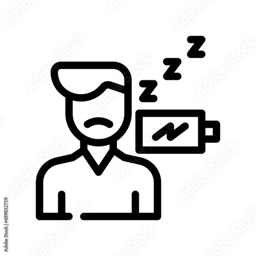 fatigue line icon