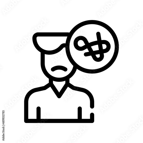 mental disorder line icon
