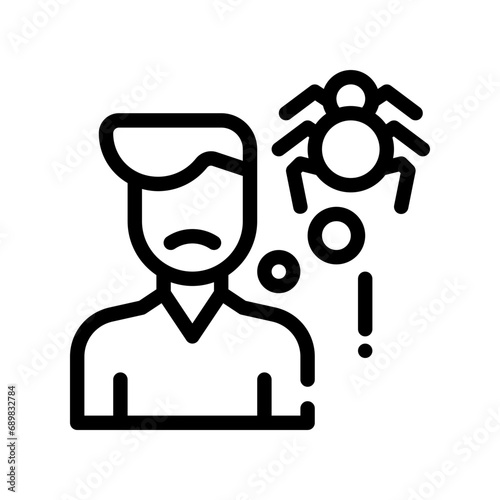 phobia line icon
