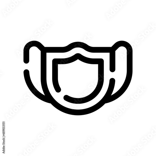face mask line icon
