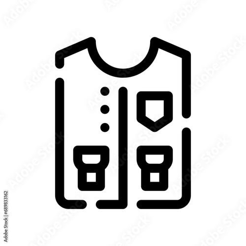 waistcoat line icon