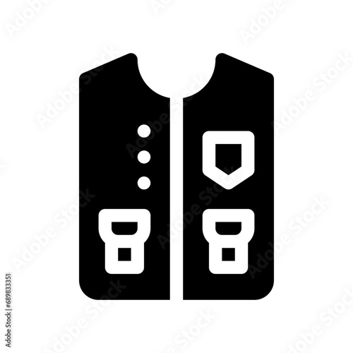 waistcoat glyph icon