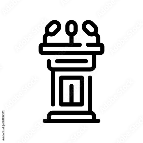 politics line icon