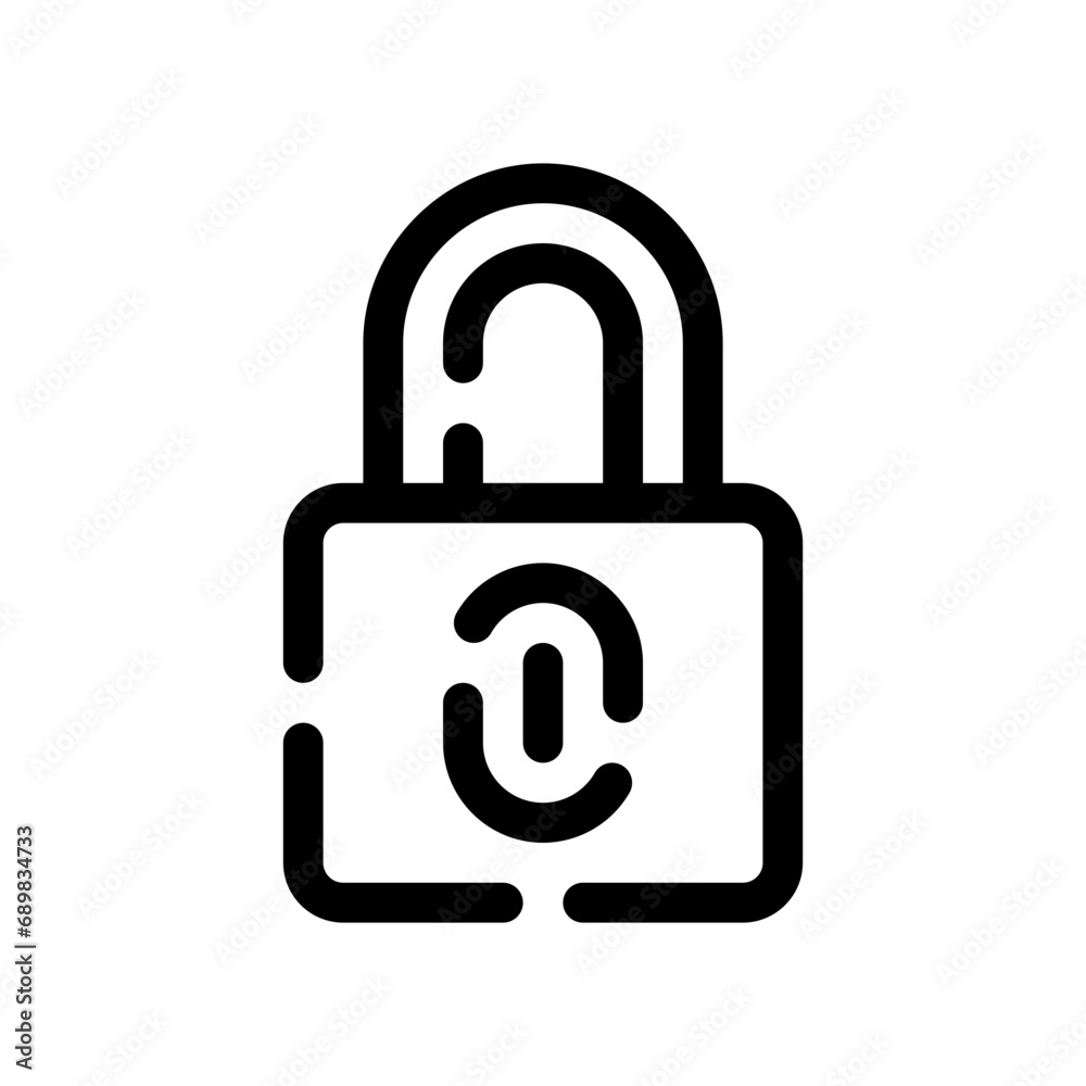 fingerprint line icon fingerprint line icon