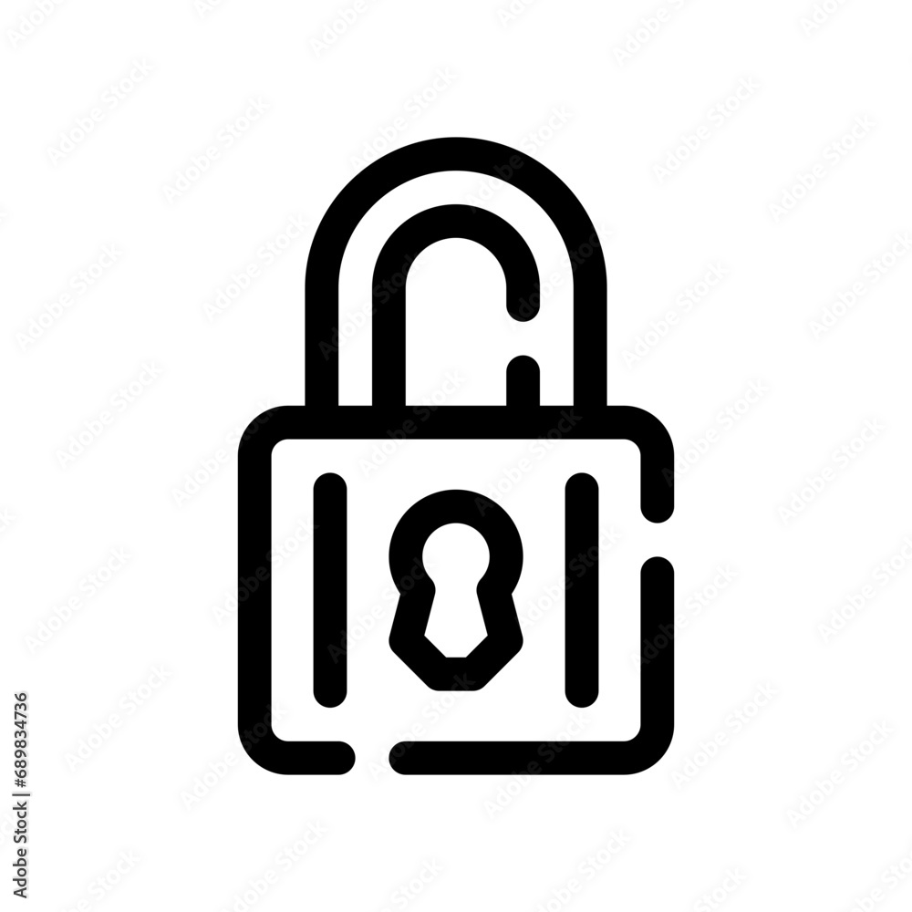 padlock line icon