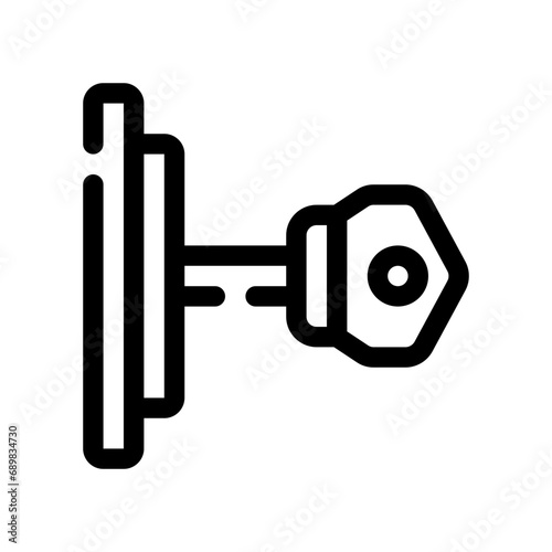 key lock line icon
