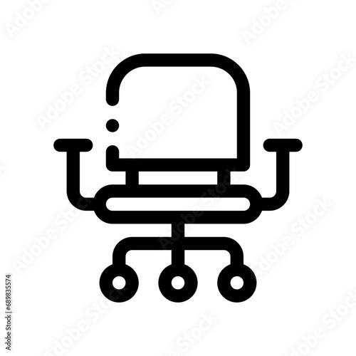 desk chair line icon