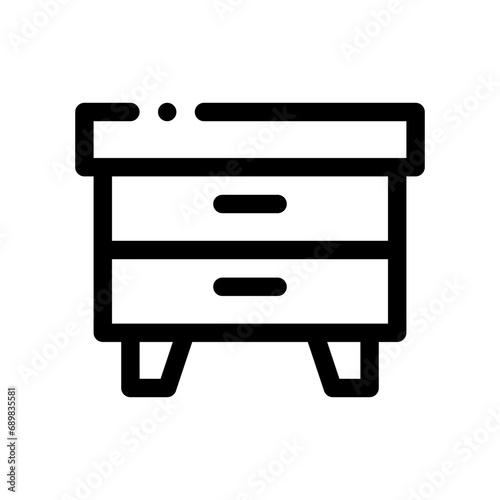 nightstand line icon