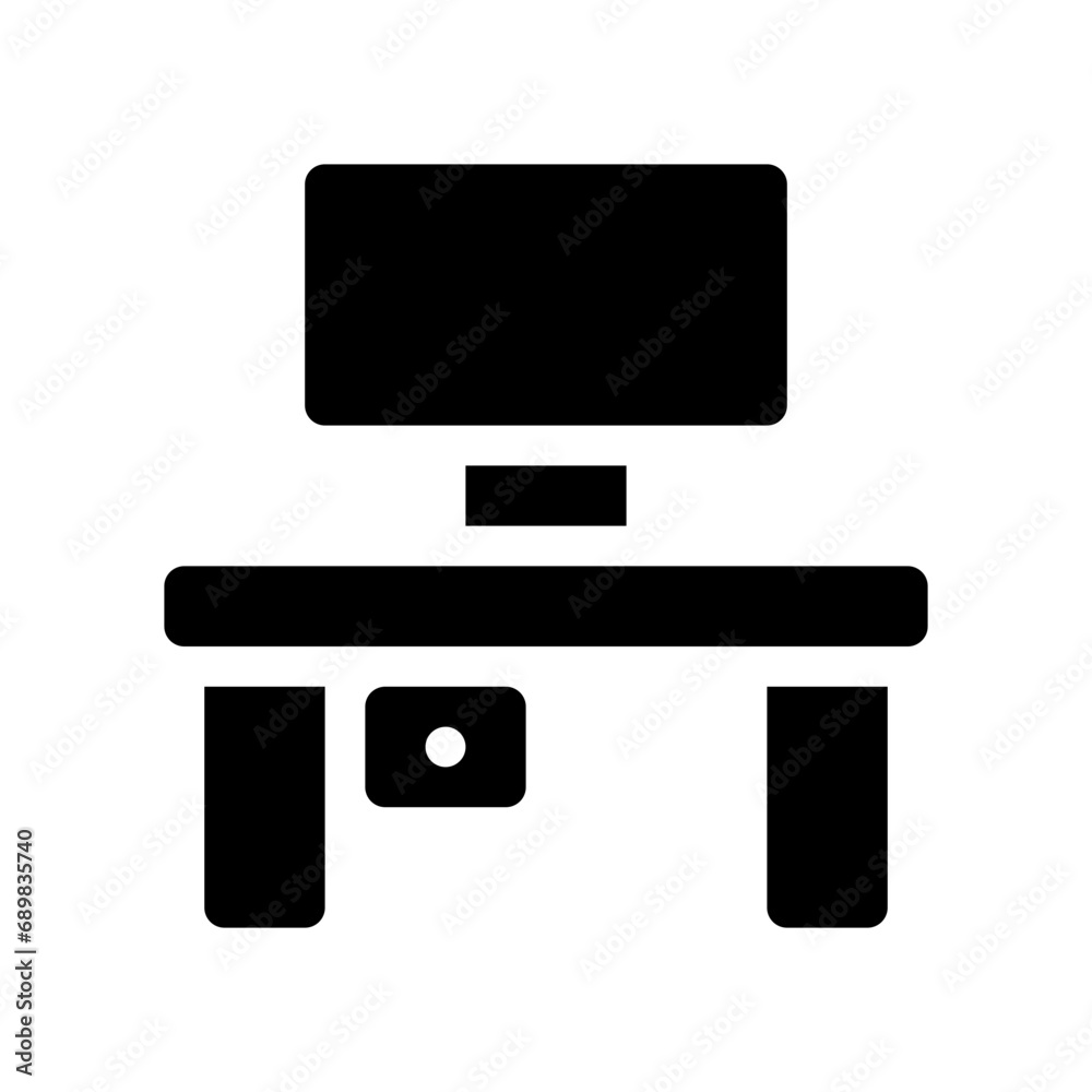 desk glyph icon