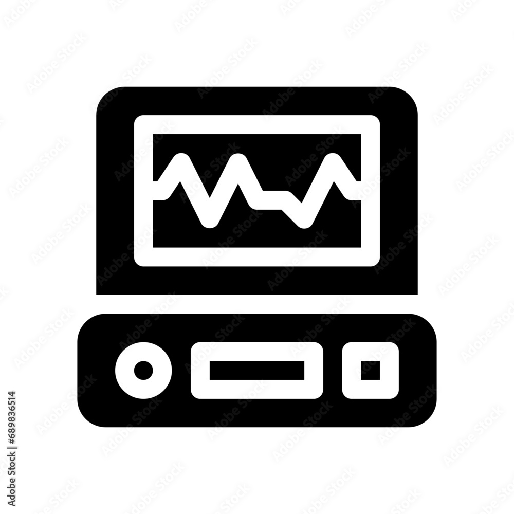electrocardiogram glyph icon electrocardiogram glyph icon