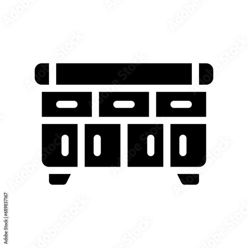 chest of drawers glyph icon