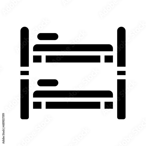 bunk bed glyph icon