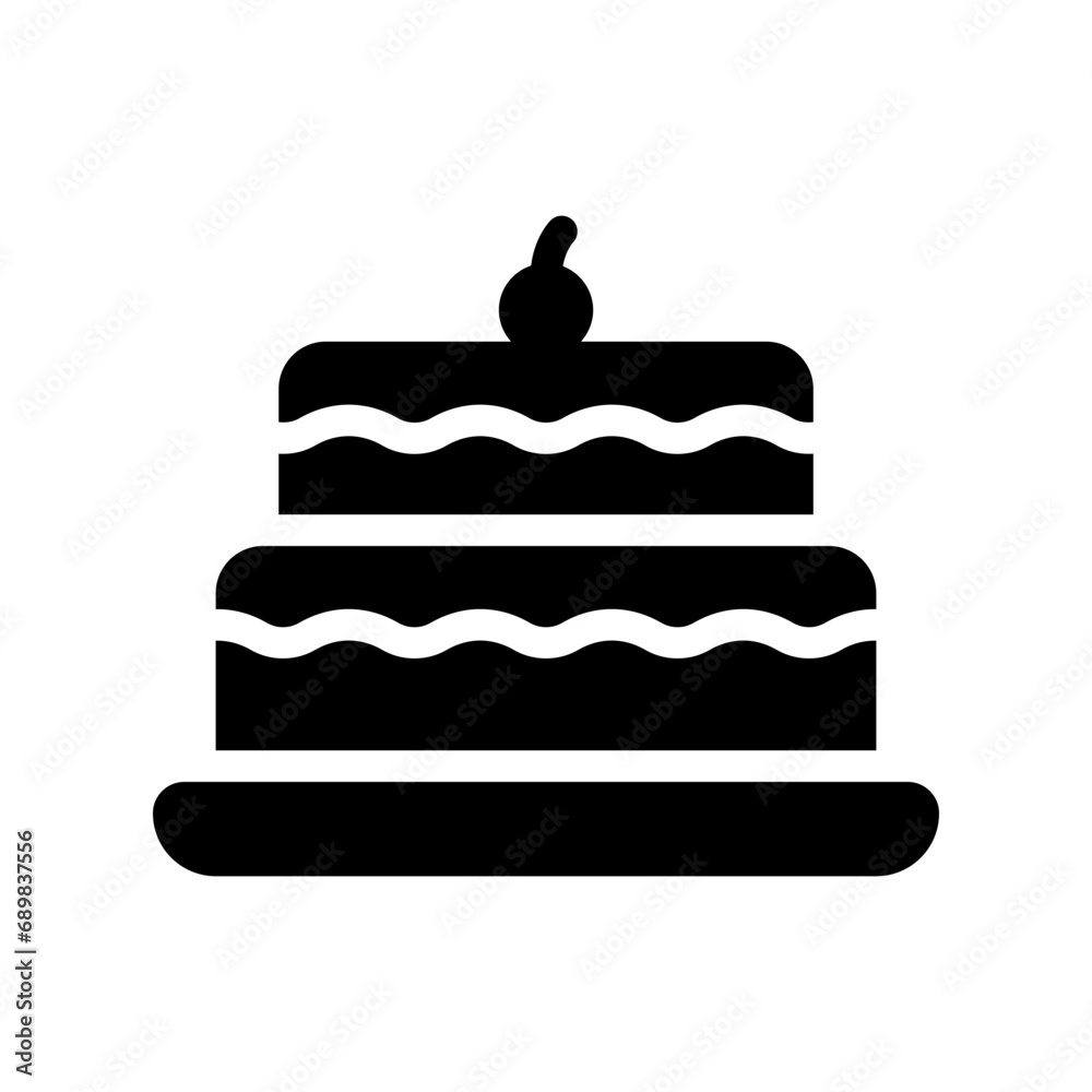 cake glyph icon