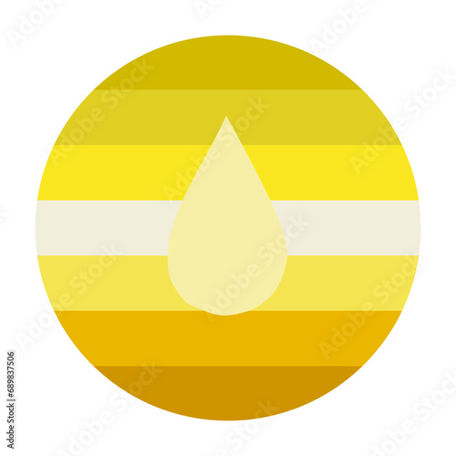 Circle badge piss fetish flag pride vector illustration isolated. Urine Fetishism roundel banner, unusual sexual behavior. Emblem urolagnia weird fetish. LGBTQ+ community. Piss pride symbol.