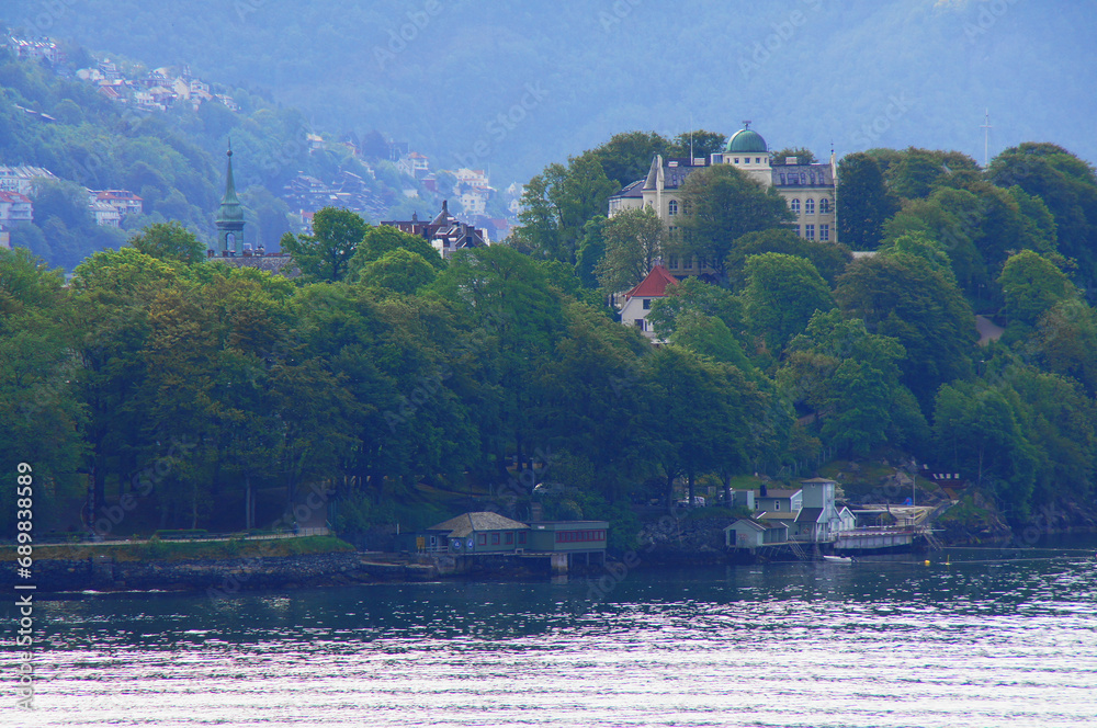 Bergen on Hjeltefjorden, Vestland County, Norway