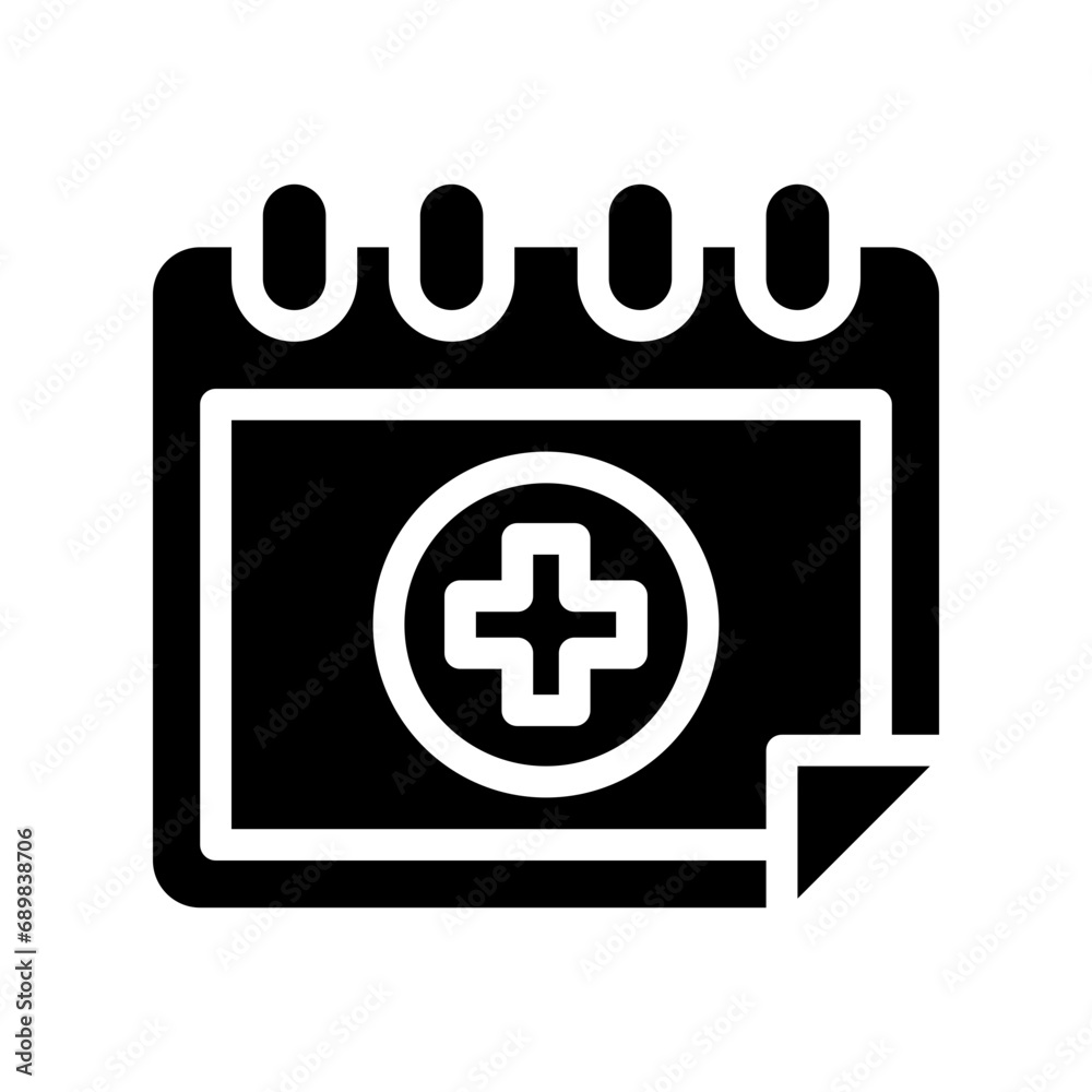 Fototapeta premium calendar glyph icon