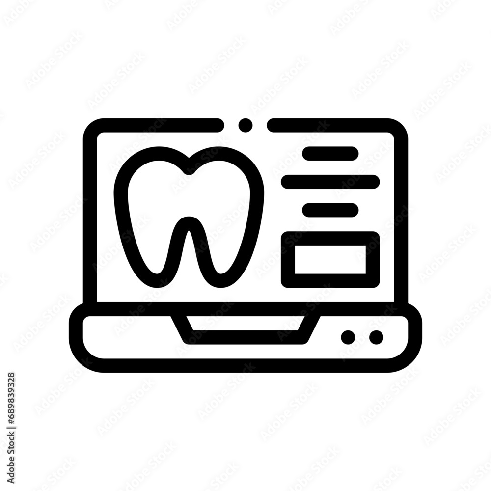 laptop line icon