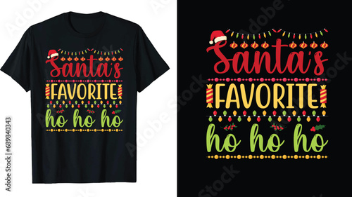 Christmas t-shirt, Merry Christmas t-shirt, Funny Christmas t-shirt, ready for print fashion Santa Claus cards Christmas Tree Vector Template