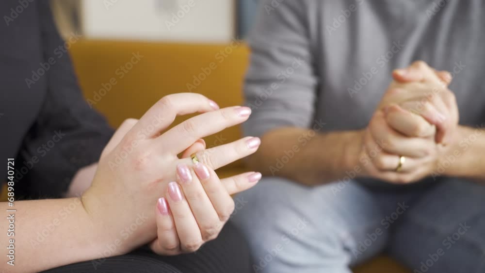 Wedding ring, couple is getting divorced.