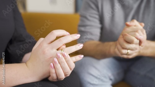 Wedding ring, couple is getting divorced.