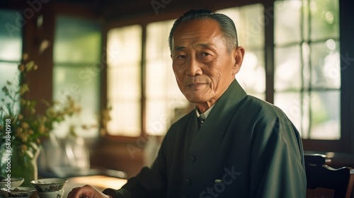 Happy Asian old man
