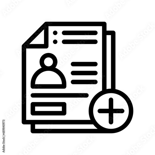 new employee line icon