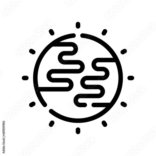ozone layer line icon
