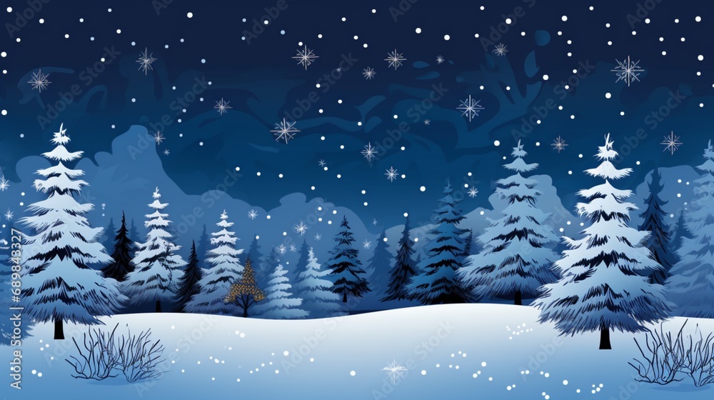 An amazing christmase banner serves as a card background - AI Generative