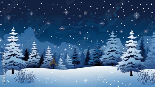 An amazing christmase banner serves as a card background - AI Generative