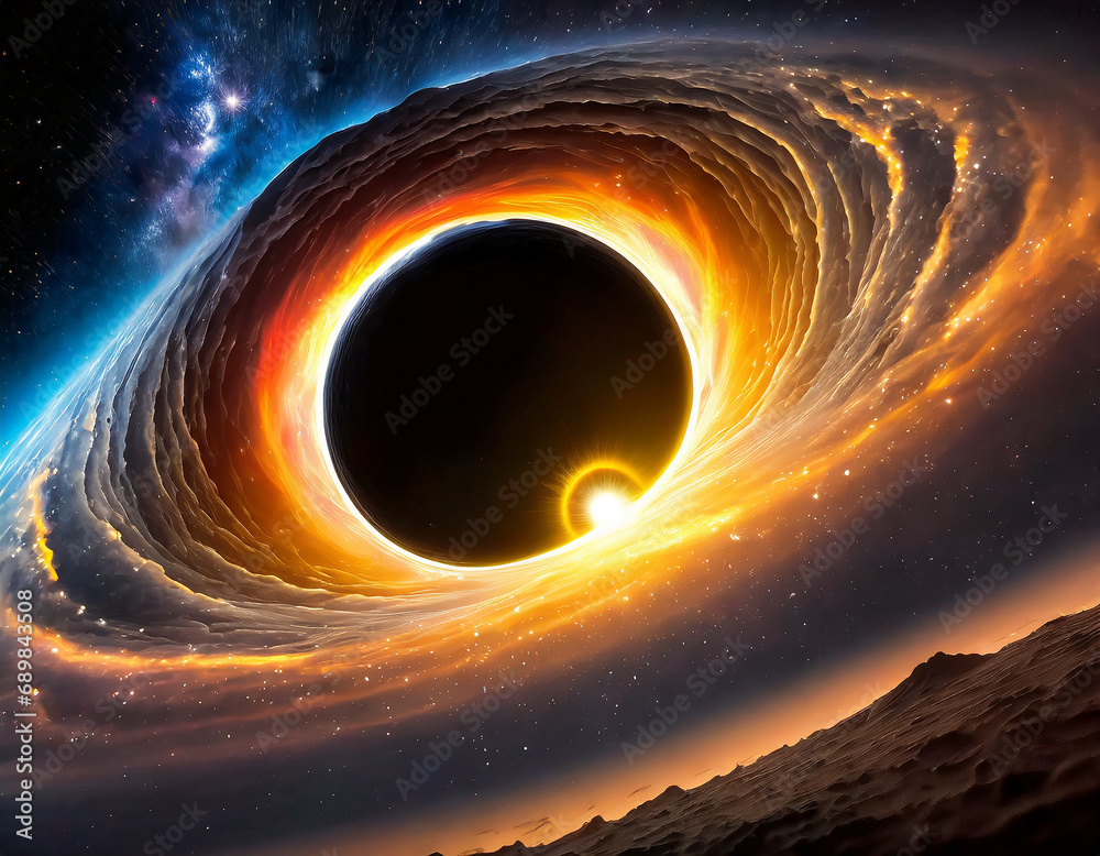 A black colorful black hole. Judgment Day.