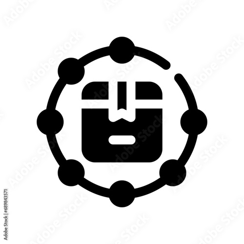 supply chain glyph icon