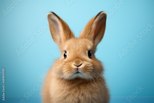 Cool bunny in studio with selective focus and copy space © top images