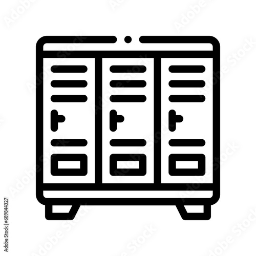 locker room line icon