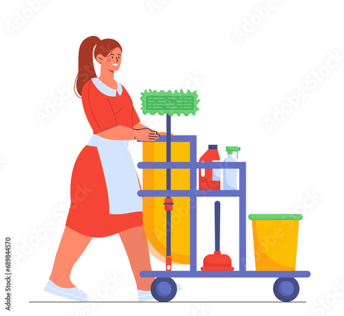 Hotel staff worker vector concept