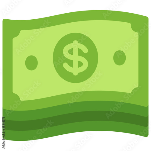 Wavy Cash Note Stack Icon