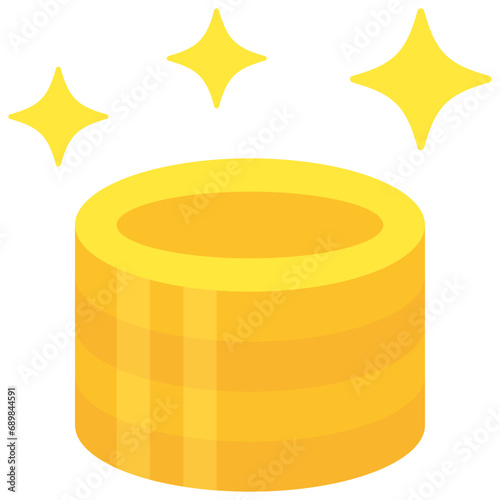 Shiny Coins Stack Icon
