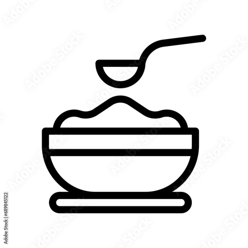 red bean paste line icon