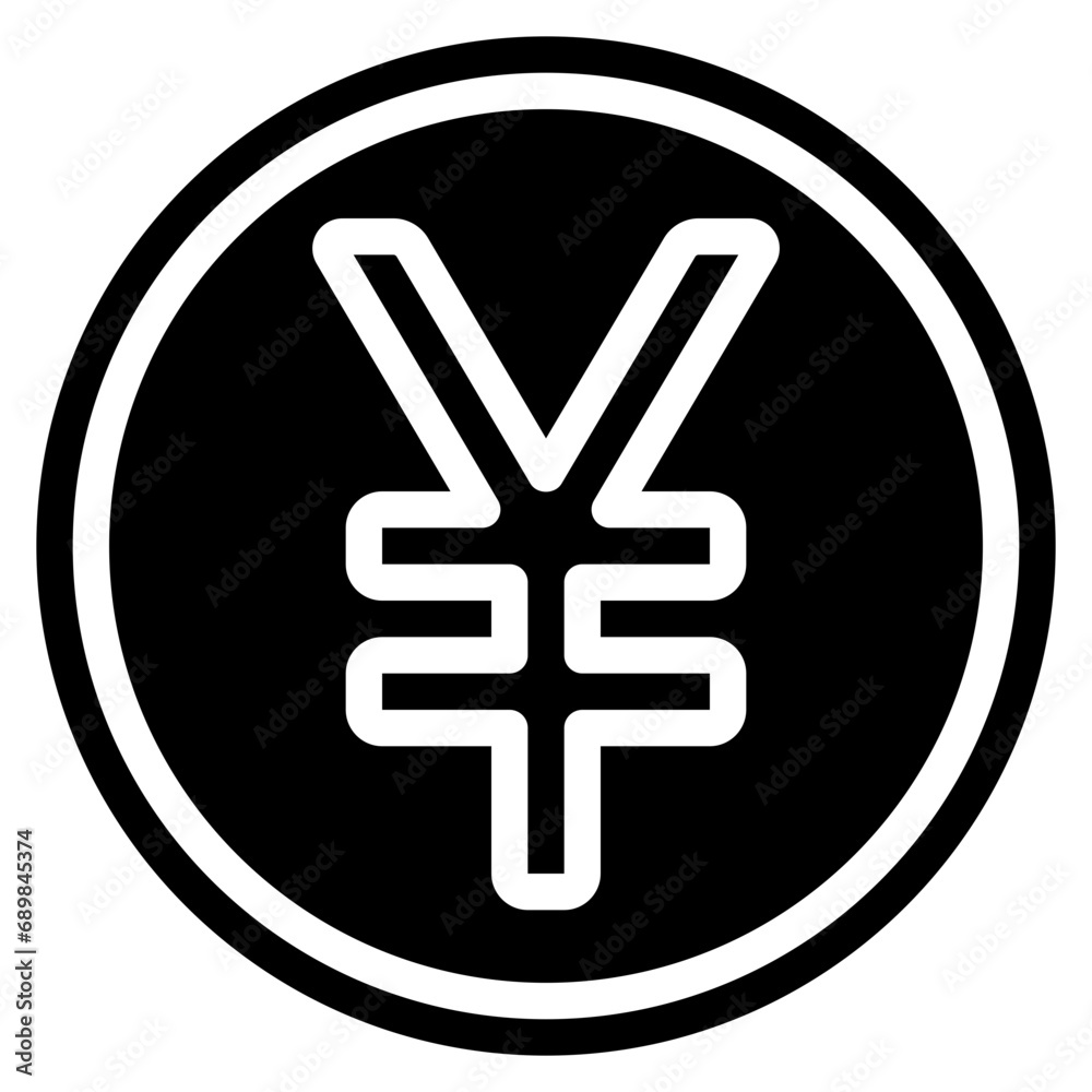 Obraz premium Yen Money Coin Icon