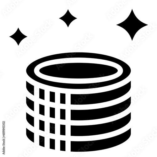 Shiny Coins Stack Icon