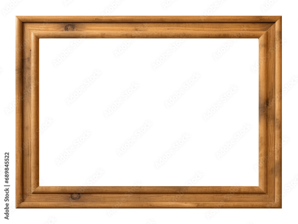 Wood frame or photo frame isolated on the transparent background Wood frame or photo frame isolated on the transparent background