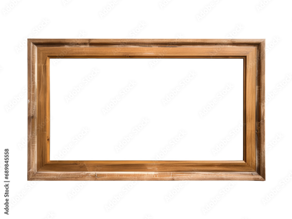 Wood frame or photo frame isolated on the transparent background Wood frame or photo frame isolated on the transparent background
