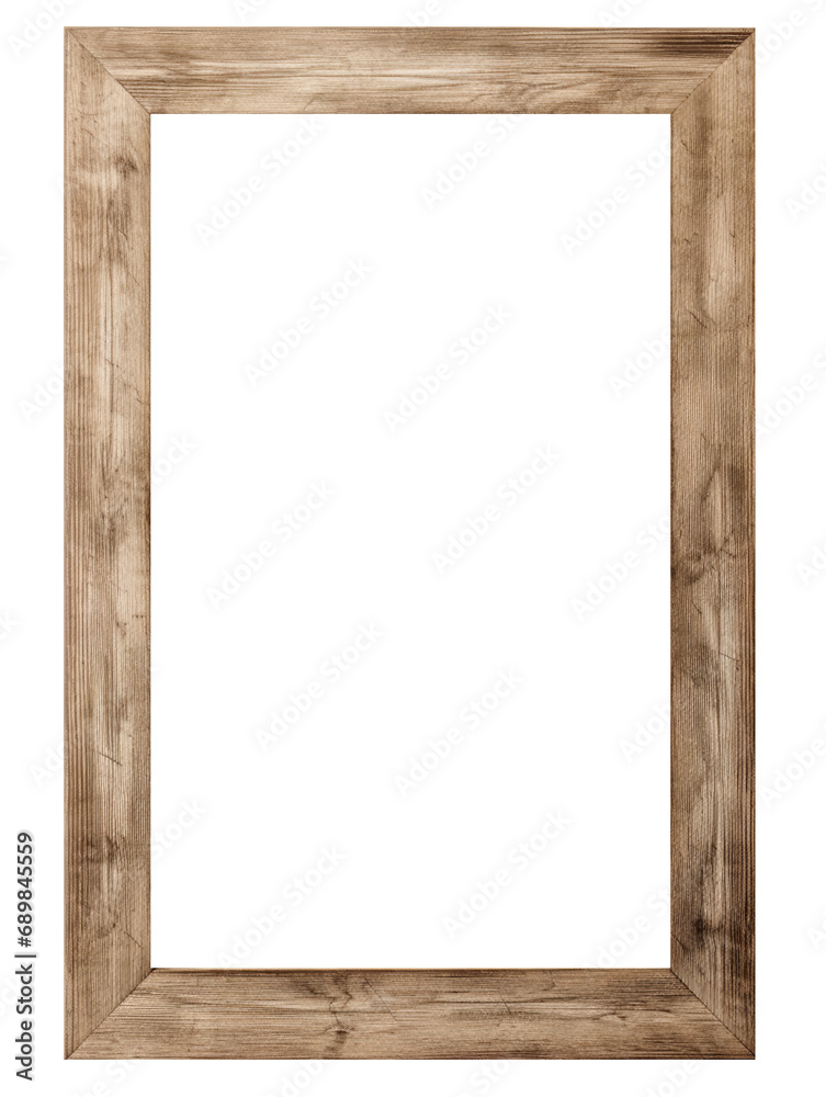 Wood frame or photo frame isolated on the transparent background Wood frame or photo frame isolated on the transparent background
