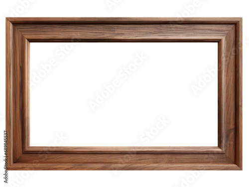 Wood frame or photo frame isolated on the transparent background