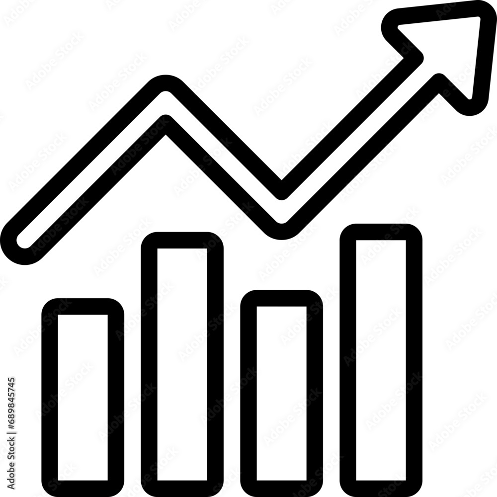 Increase Bar Chart Icon Increase Bar Chart Icon