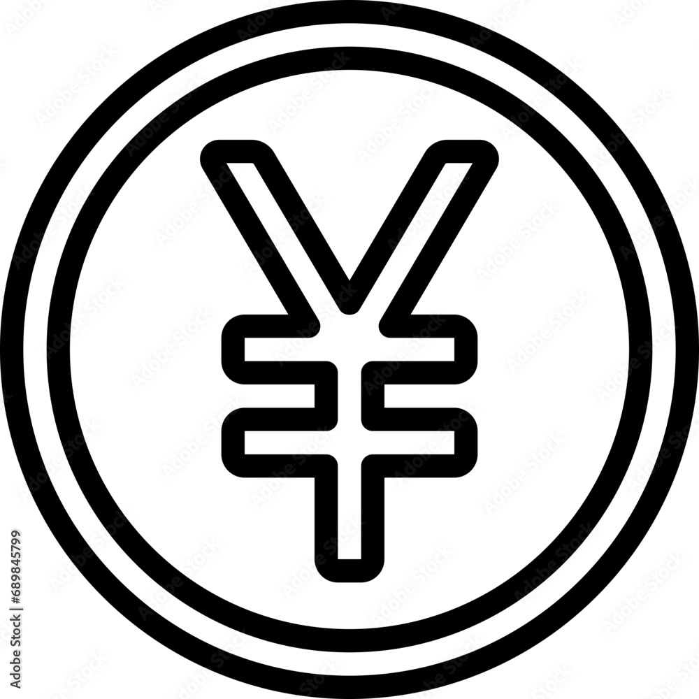 Obraz premium Yen Money Coin Icon